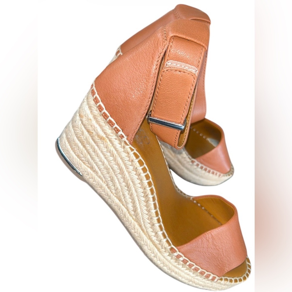 Franco Sarto Brown Platform Sandals - Picture 4 of 10